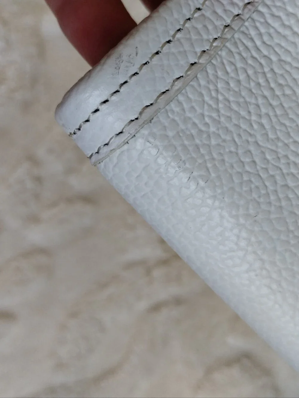 Hermes Jige White Leather Clutch